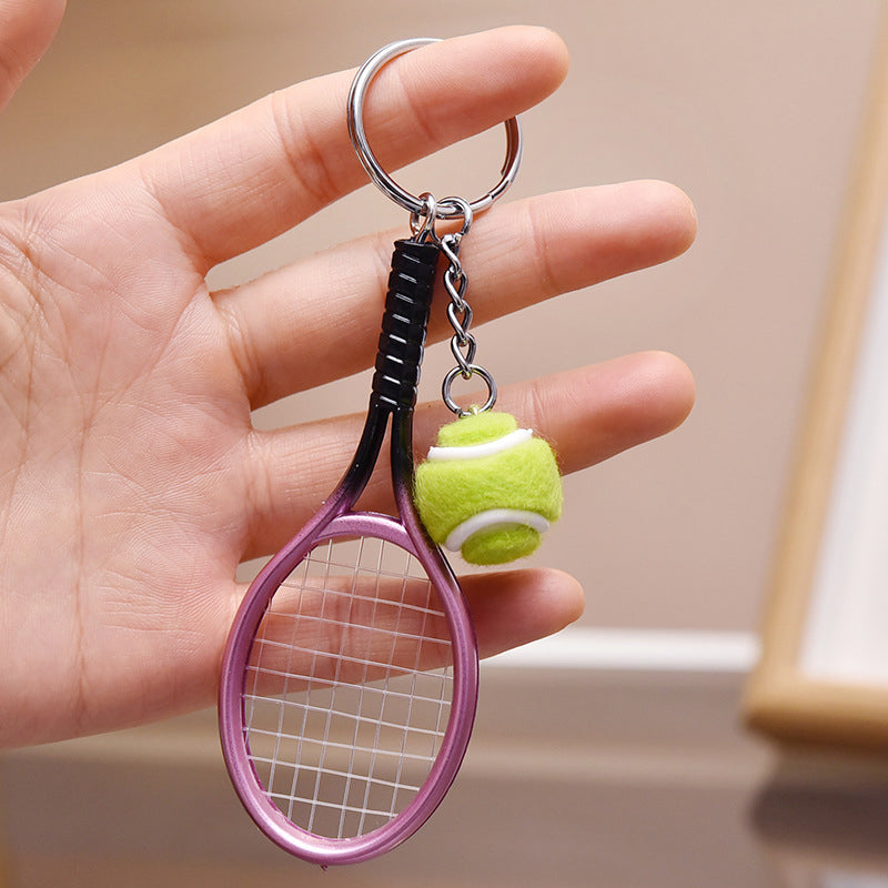 Mini Tennis Racket Keychain