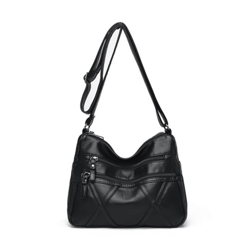 Lightweight Soft Leather Shoulder Bag