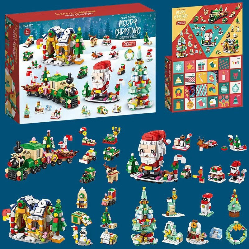 Christmas advent calendar surprise building block set