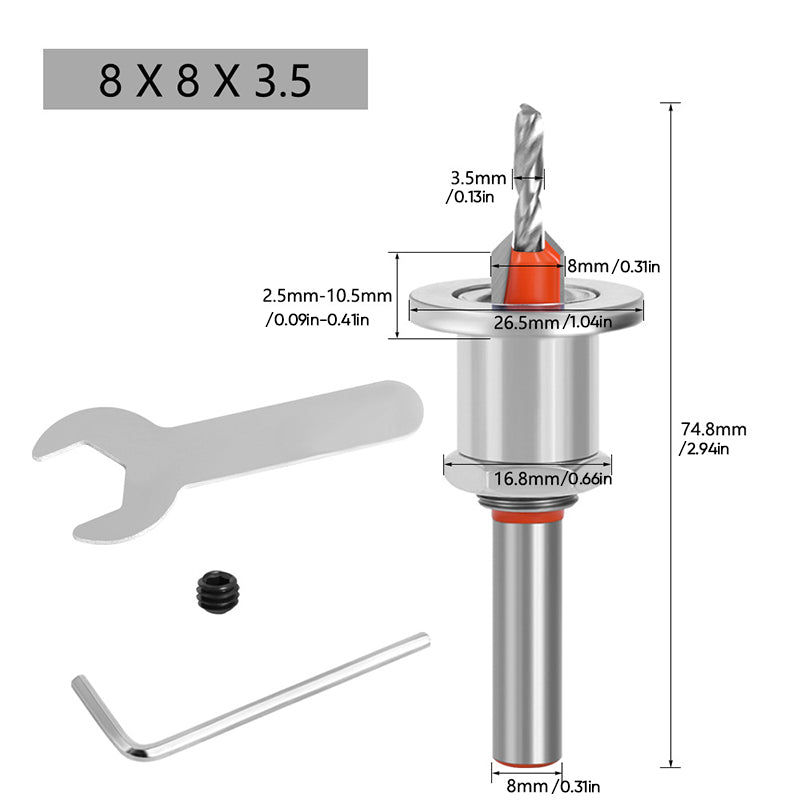 Adjustable Countersink Step Drill