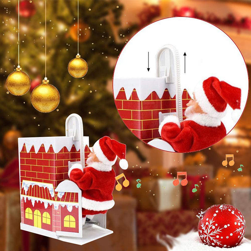 Electric Climbing Chimney Santa Claus