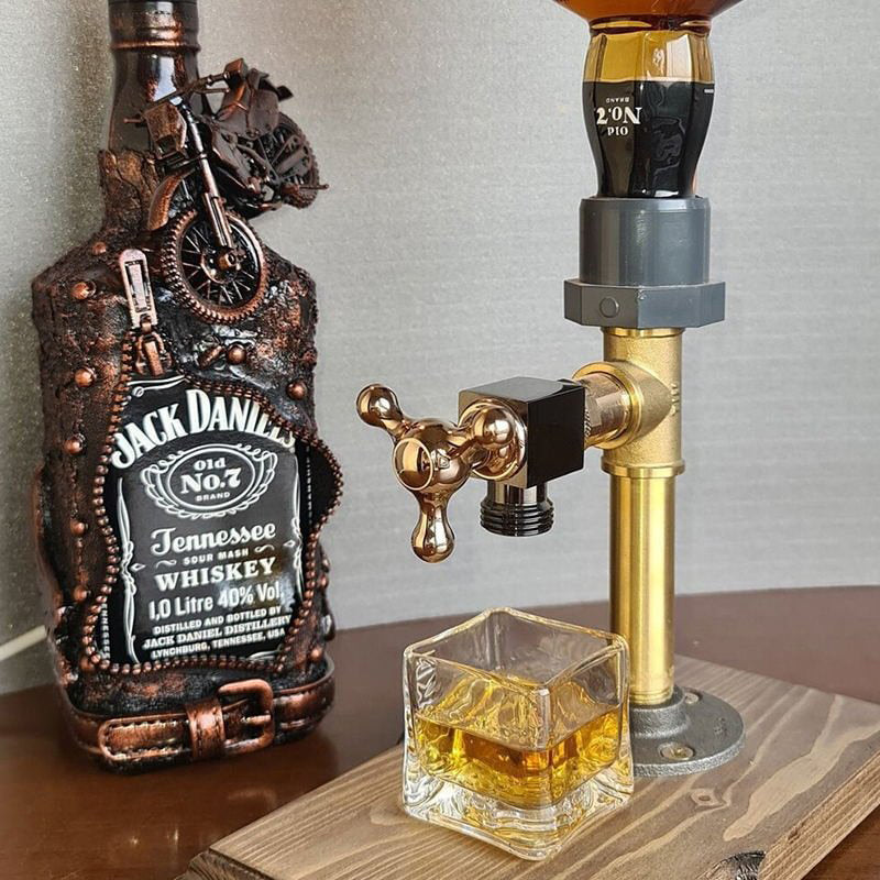 Liquor Alcohol Whiskey Wood Dispenser