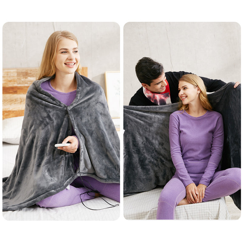 USB Heating Warm Shawl - Electric Heating Plush Blanket