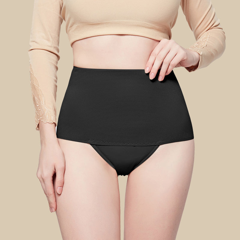 High-waisted tummy control shaping underwear