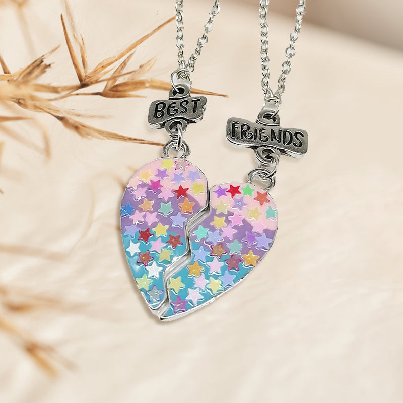 Heart Pendant Best Friends Forever Friendship Necklace