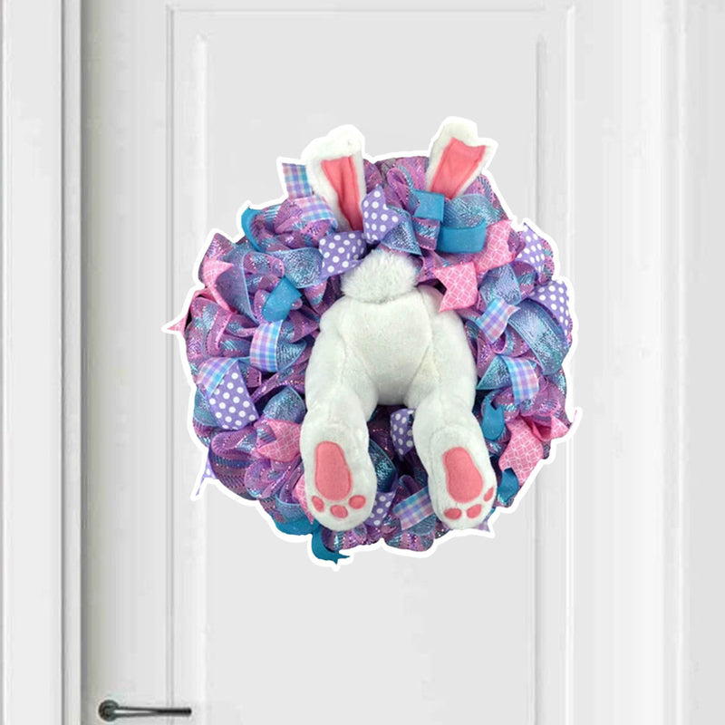 Easter Bunny Wreath Sticker