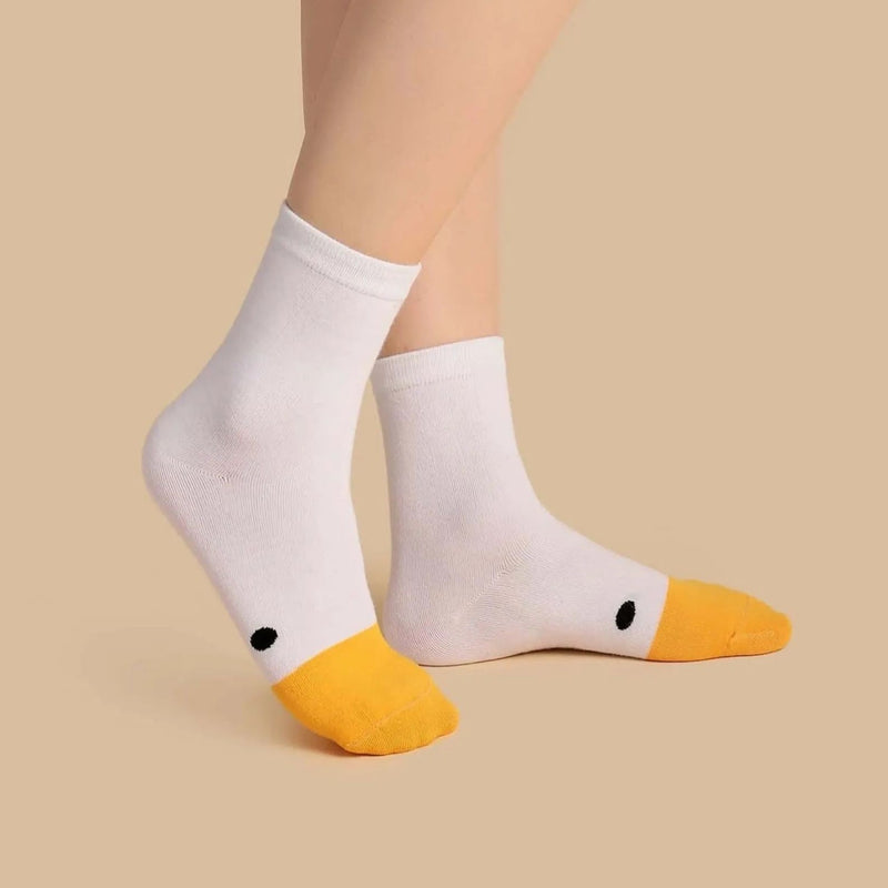 Duck Printed Cartoon Cute Socks