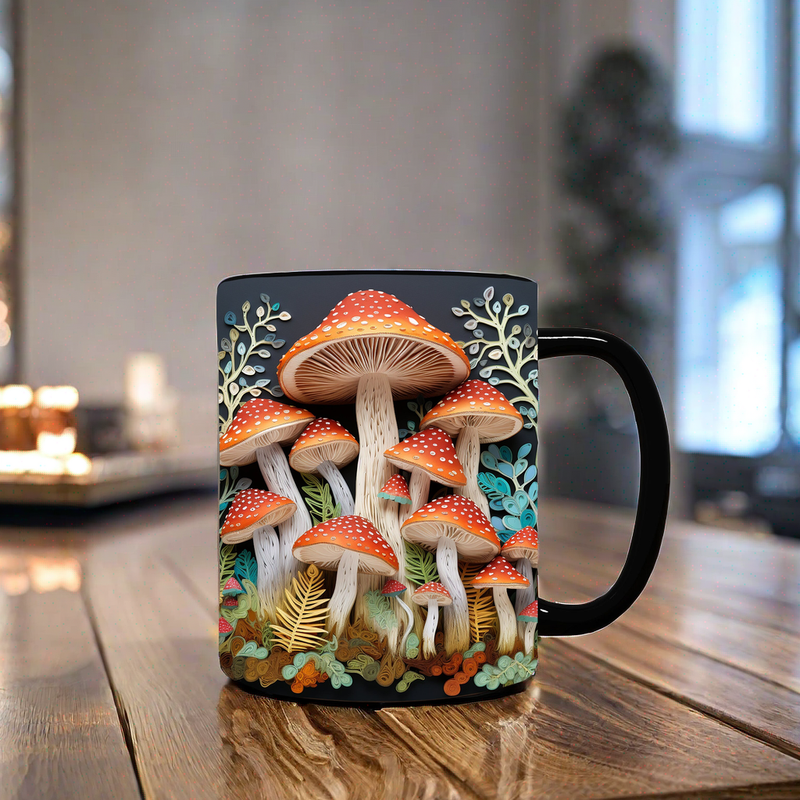 3D Magic Mushrooms Mug