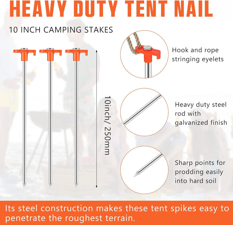 Tent Stakes Heavy Duty