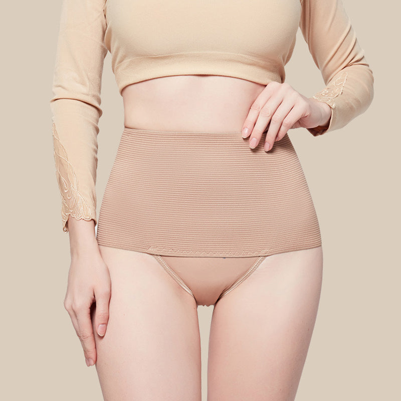 High-waisted tummy control shaping underwear