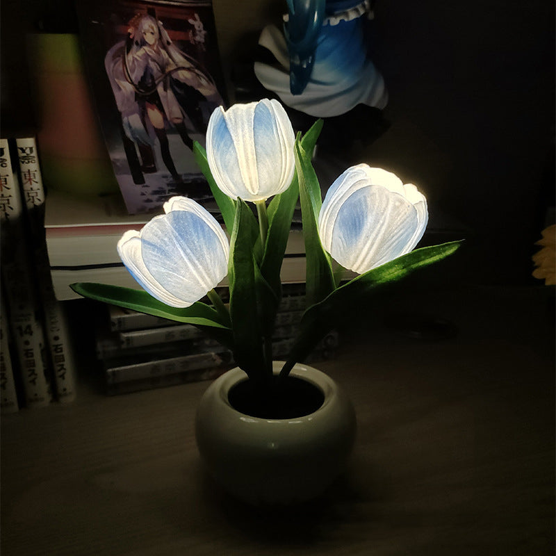 LED Tulip Night Light Flower Table Lamp