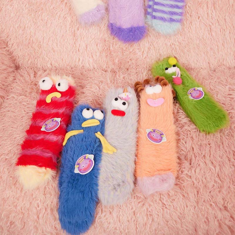 3D quirky face socks