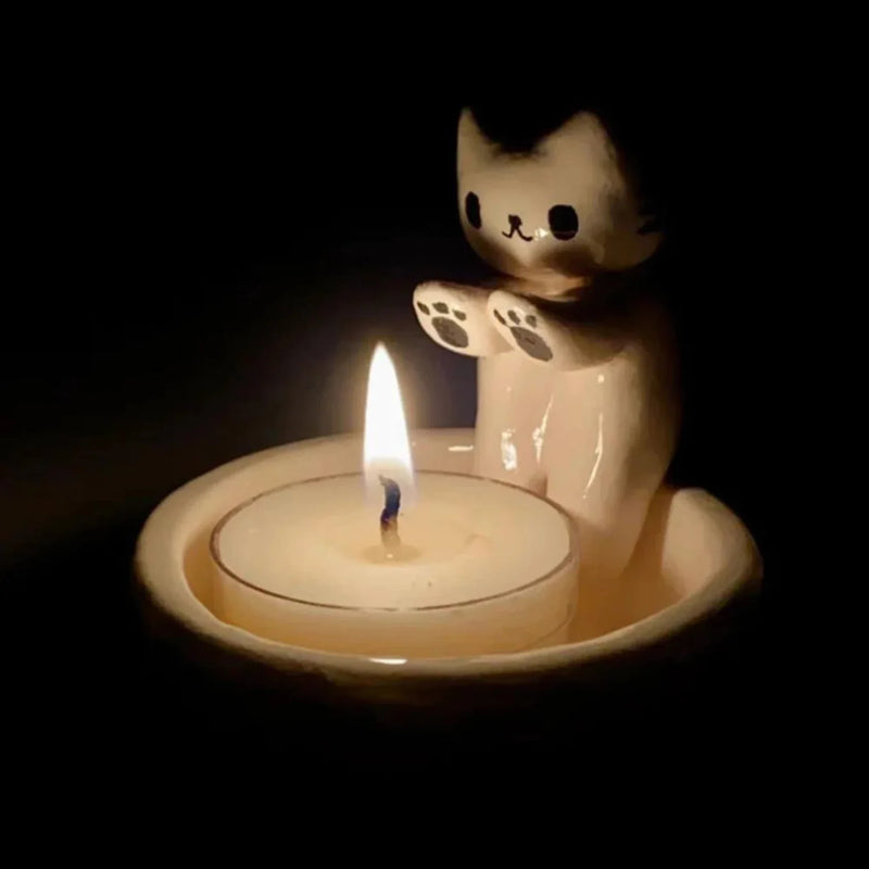 Cute Cat Candle Holder