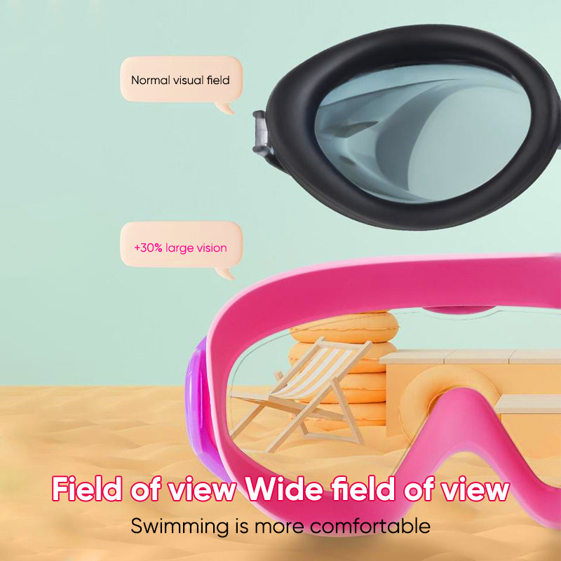 HD Large Frame Waterproof And Anti-fog Swimming Goggles