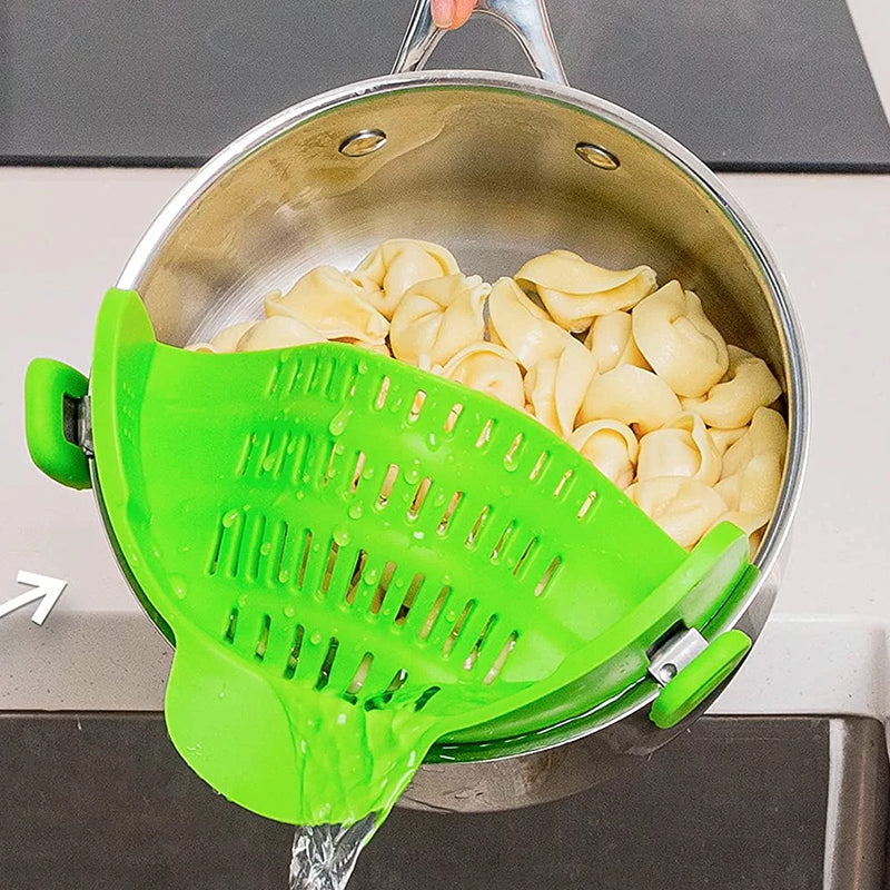 Clip On Strainer Silicone for All Pots and Pans