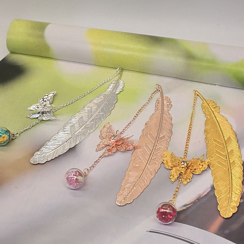 Metal Feather Bookmark
