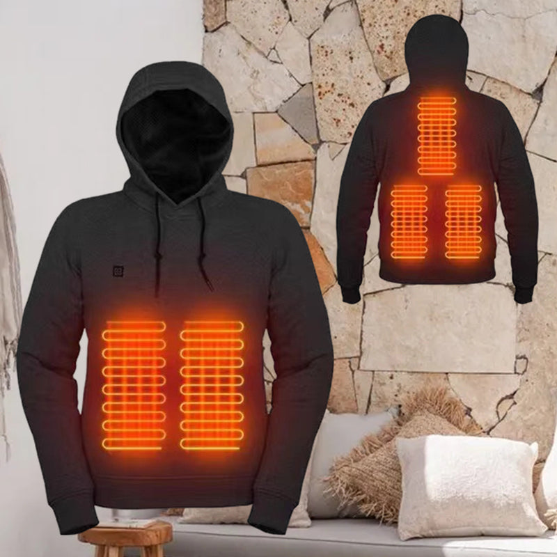 USB power heated hooded sweatshirt