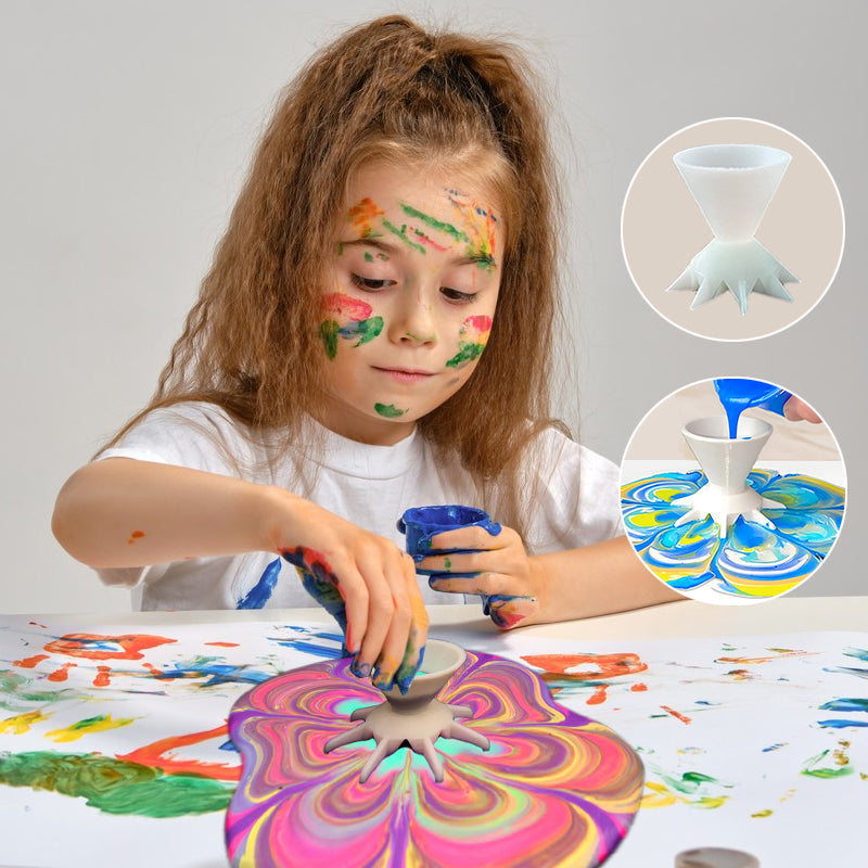 Pouring Paint Flower Split Art Cup