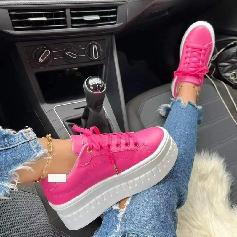 Women Round Toe Thick Bottom Casual Shoes