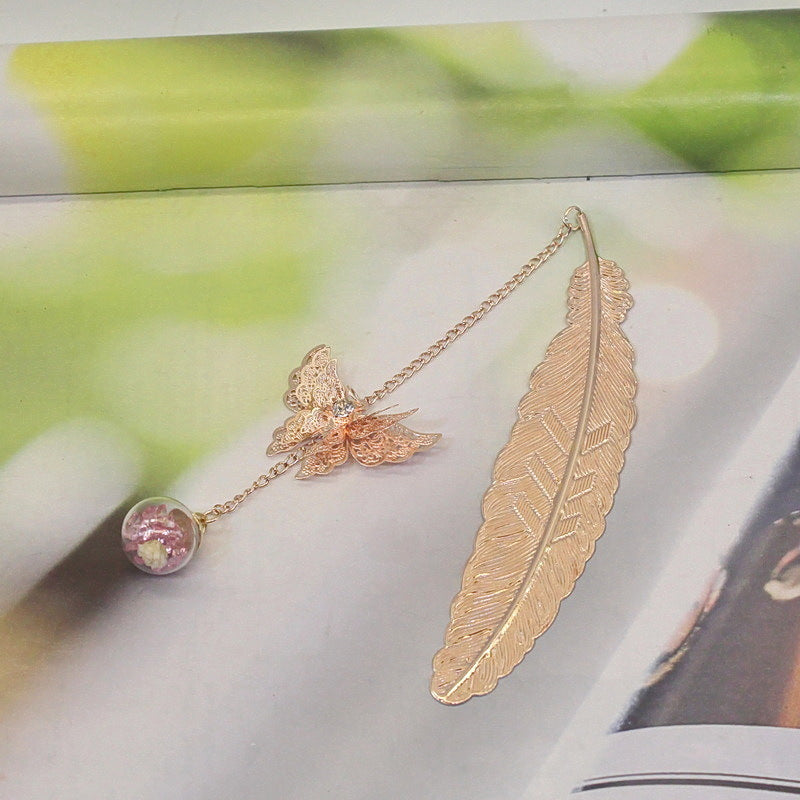 Metal Feather Bookmark