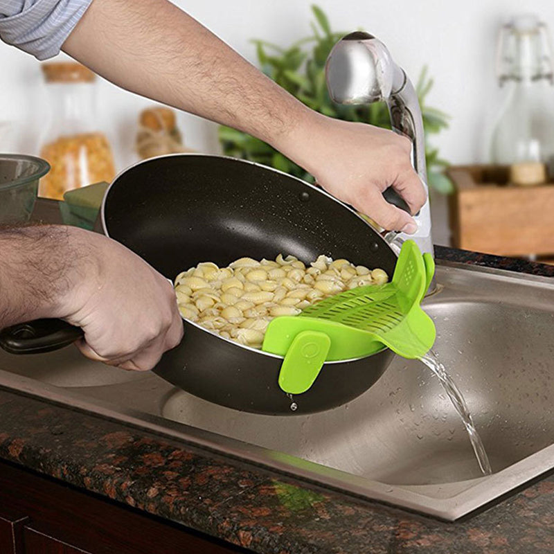 Clip On Strainer Silicone for All Pots and Pans