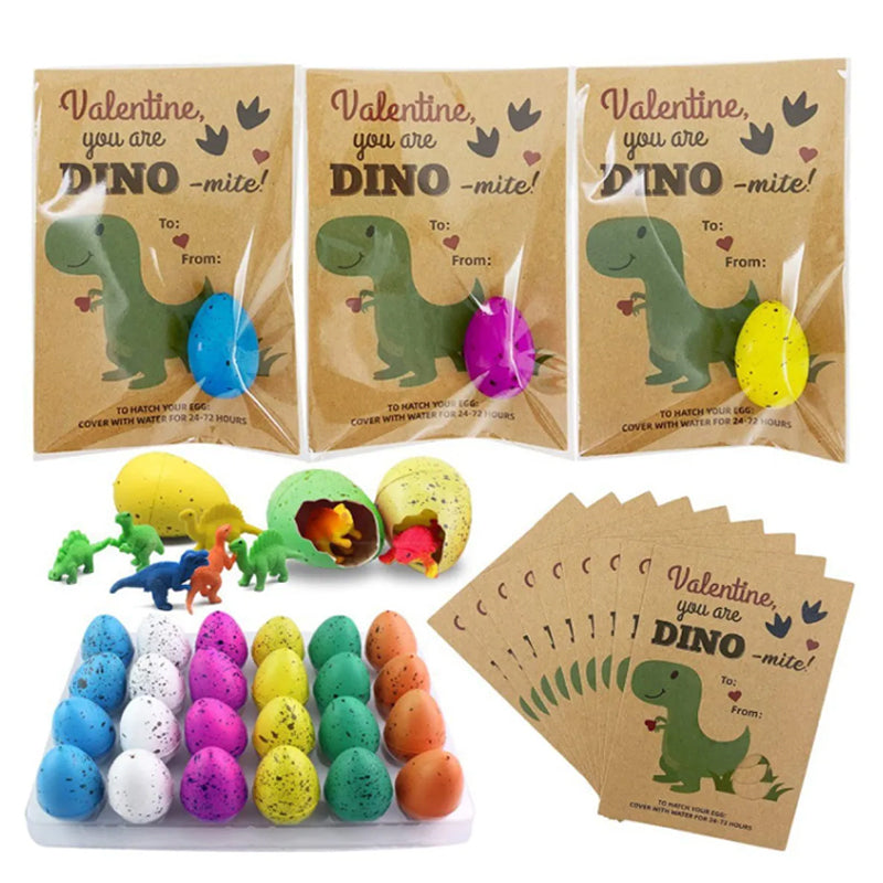 2024 Easter's Day Cards With Dinosaur Eggs 24pcs/Set