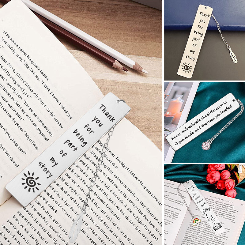 Long Stainless Steel Bookmark