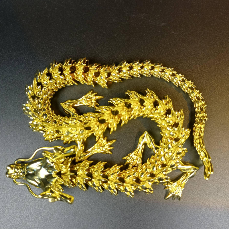 Gold Dragon with Movable Joints