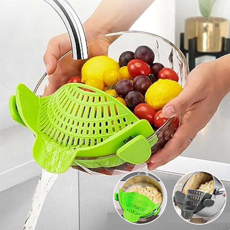 Clip On Strainer Silicone for All Pots and Pans