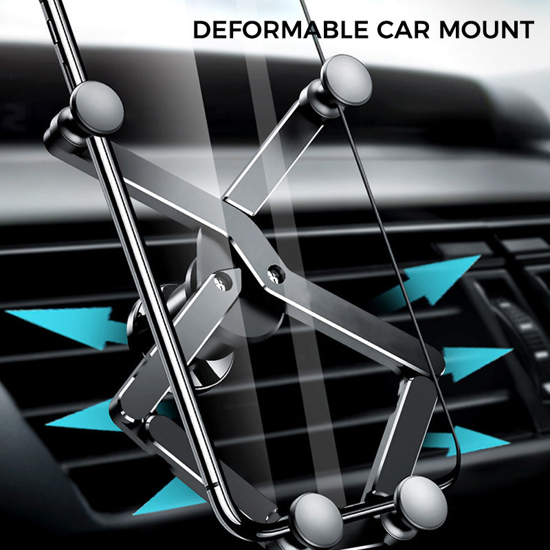 One-word deformation car air outlet bracket