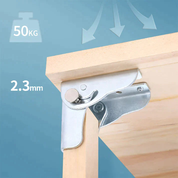 90 degree self-locking folding hinge