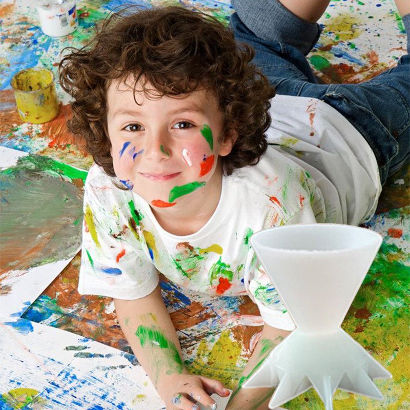 Pouring Paint Flower Split Art Cup