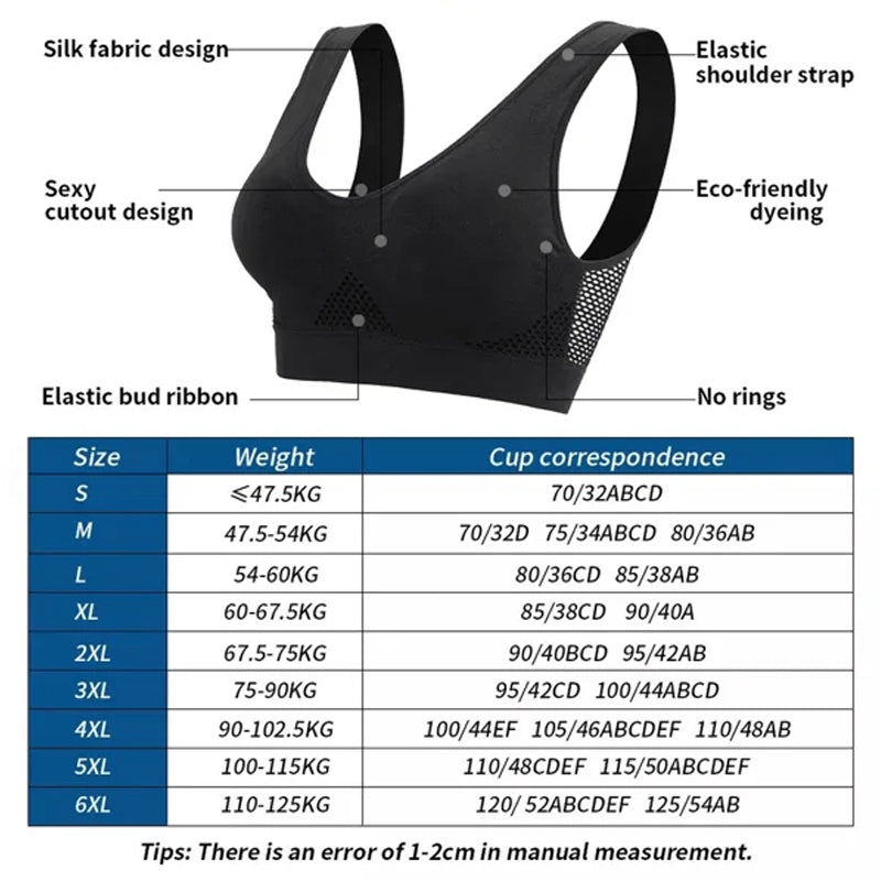 Breathable Cool Liftup Air Bras