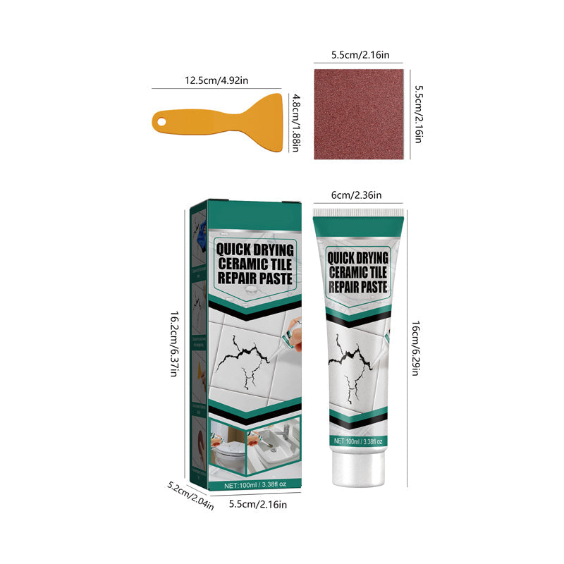 Quick-drying adhesive for ceramic tiles