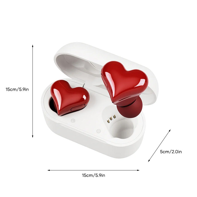 Bluetooth Wireless Headphones Heart-Shaped Earphones