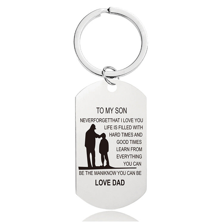 Mother's Day Lettering Metal Keychain with box