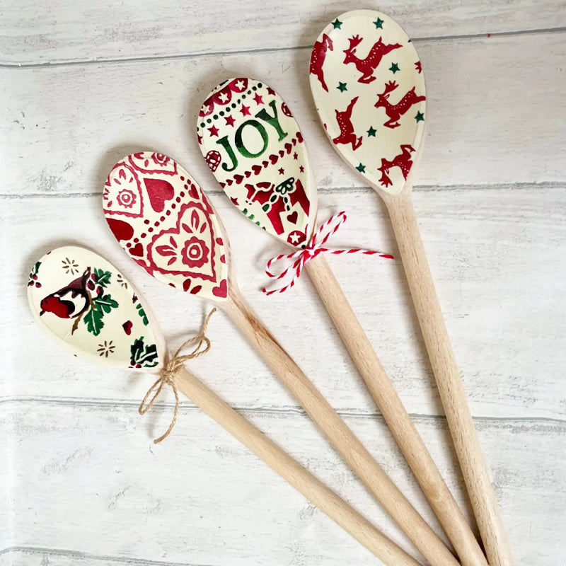 Exquisite Design Christmas Decorative Wooden Spoons