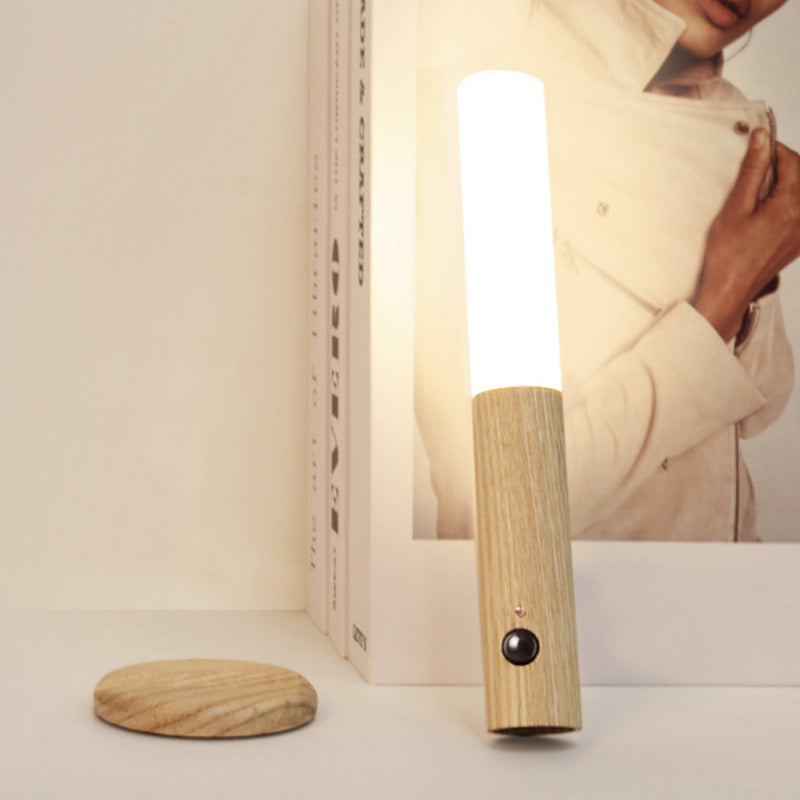 360° Rotatable Wooden LED Wall Lamp