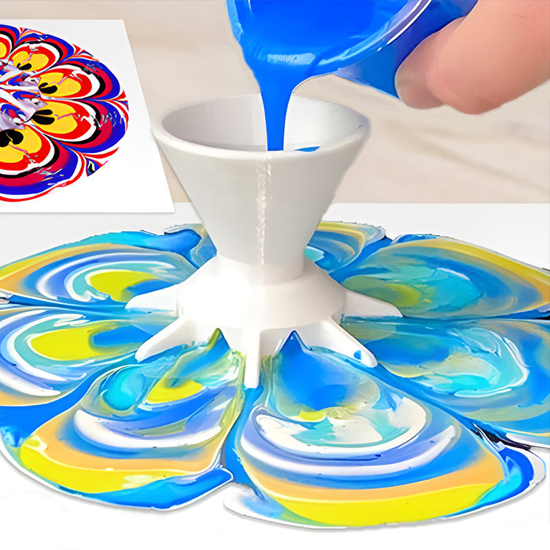 Pouring Paint Flower Split Art Cup
