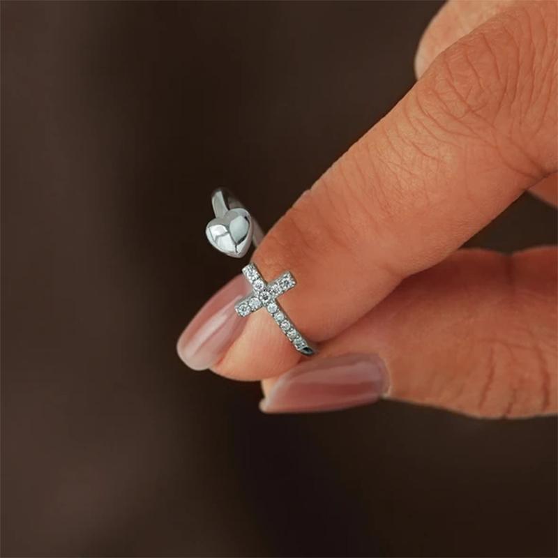 Love S925 Sterling Silver Cross Ring