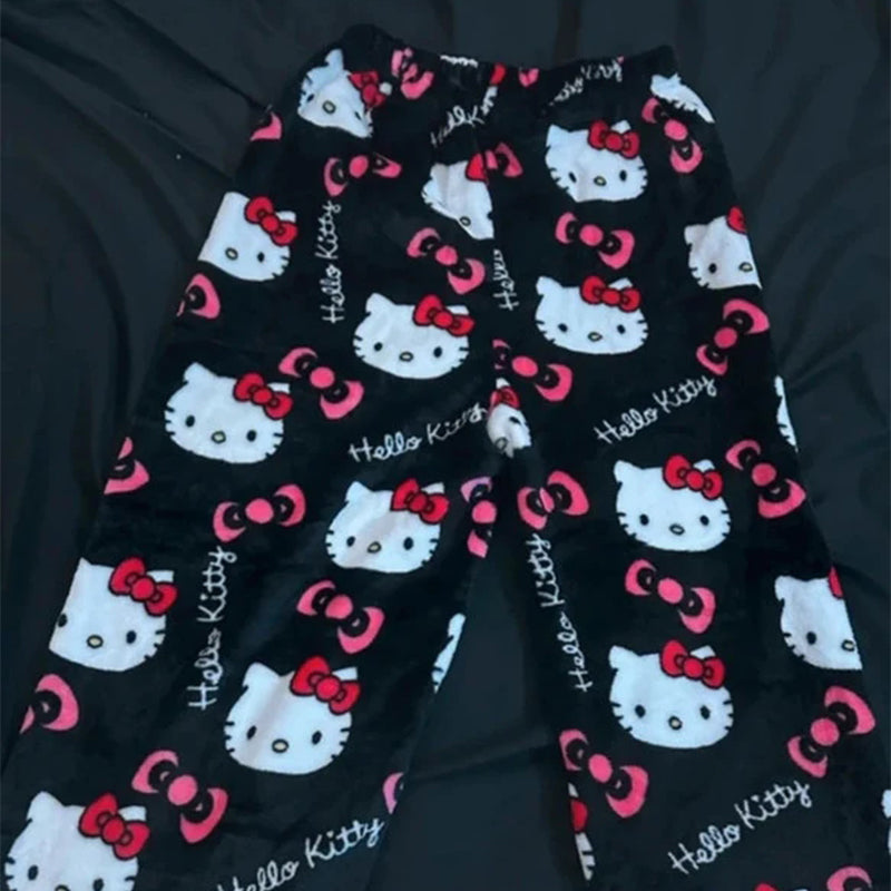 Cute Printed Flannel Pyjama Pants
