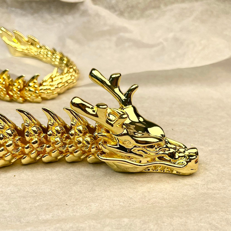 Gold Dragon with Movable Joints