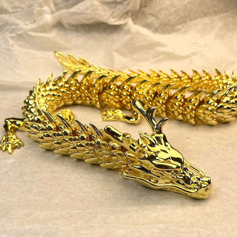 Gold Dragon with Movable Joints