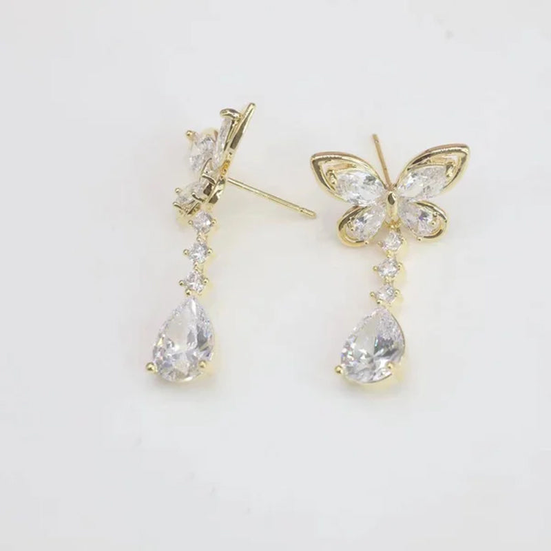 Zircon Butterfly Earrings