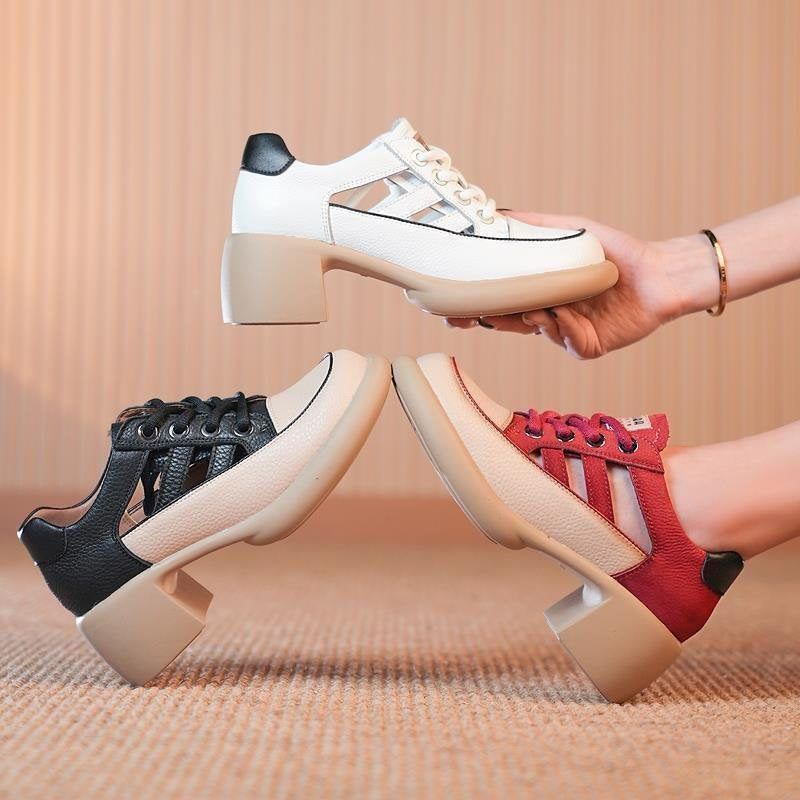 Women's Summer New Hollow High-heeled Sandals