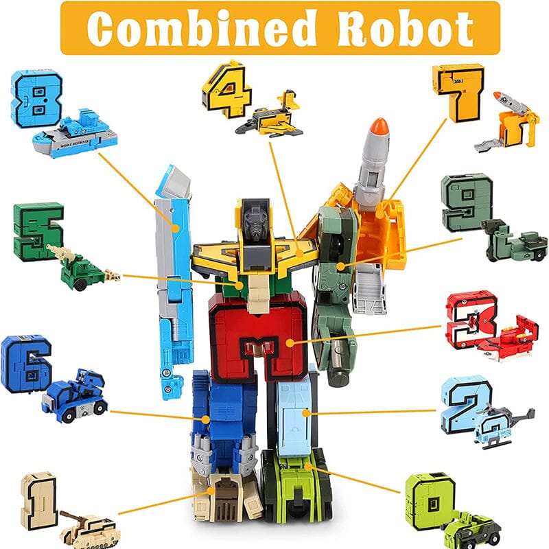 Toy Deformation Number Transform Robot gyerekeknek