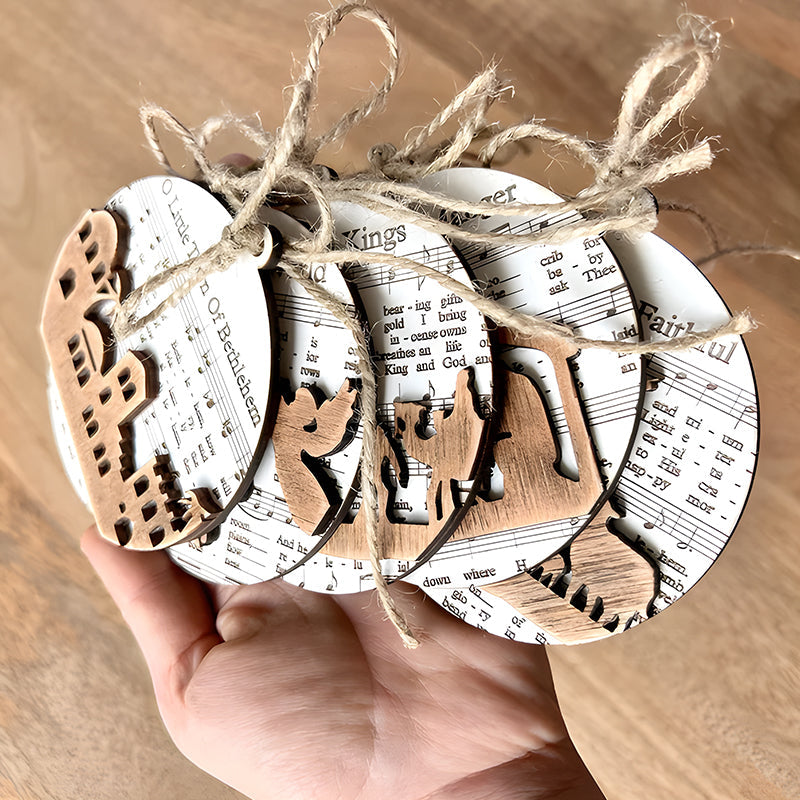 Music Sheet Nativity Ornament