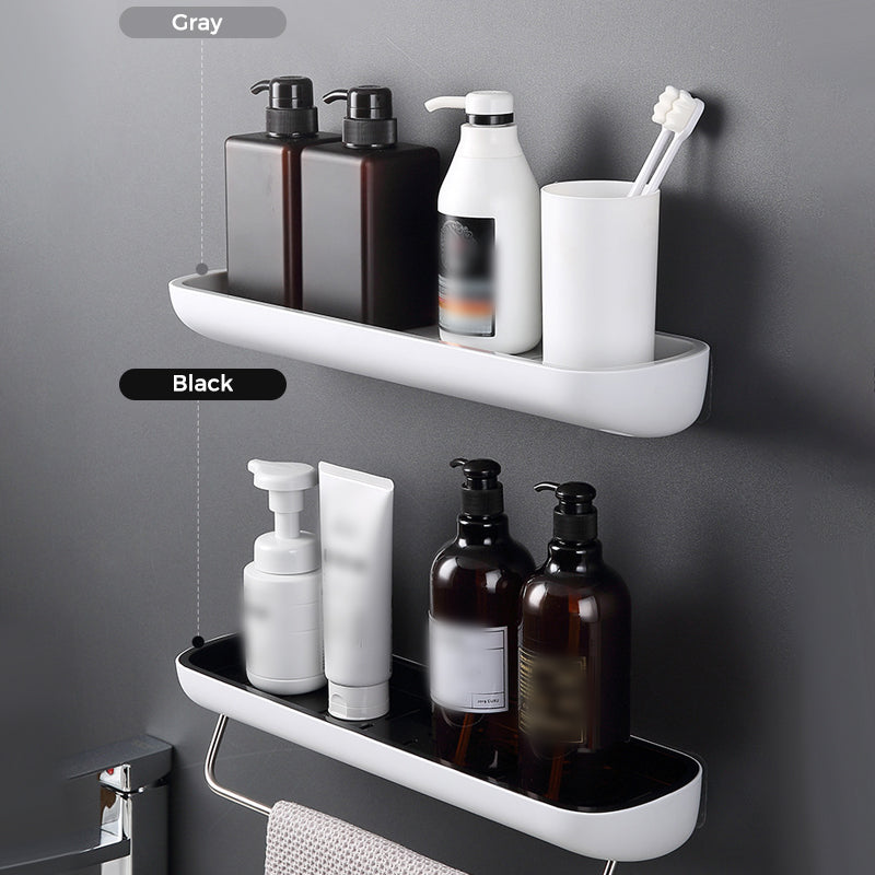 Adhesive organizer shelf