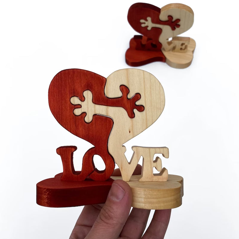 Wooden Love Hearts