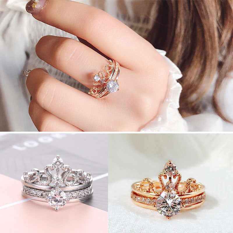 Detachable two-piece crown ring